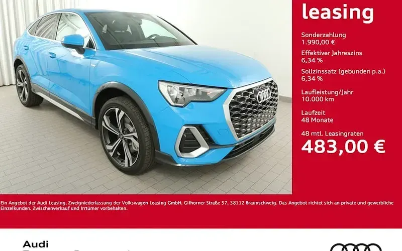 Gebraucht Audi Q3 Sportback S-Line 245 PS (180 kW) 2022 Blau SUV