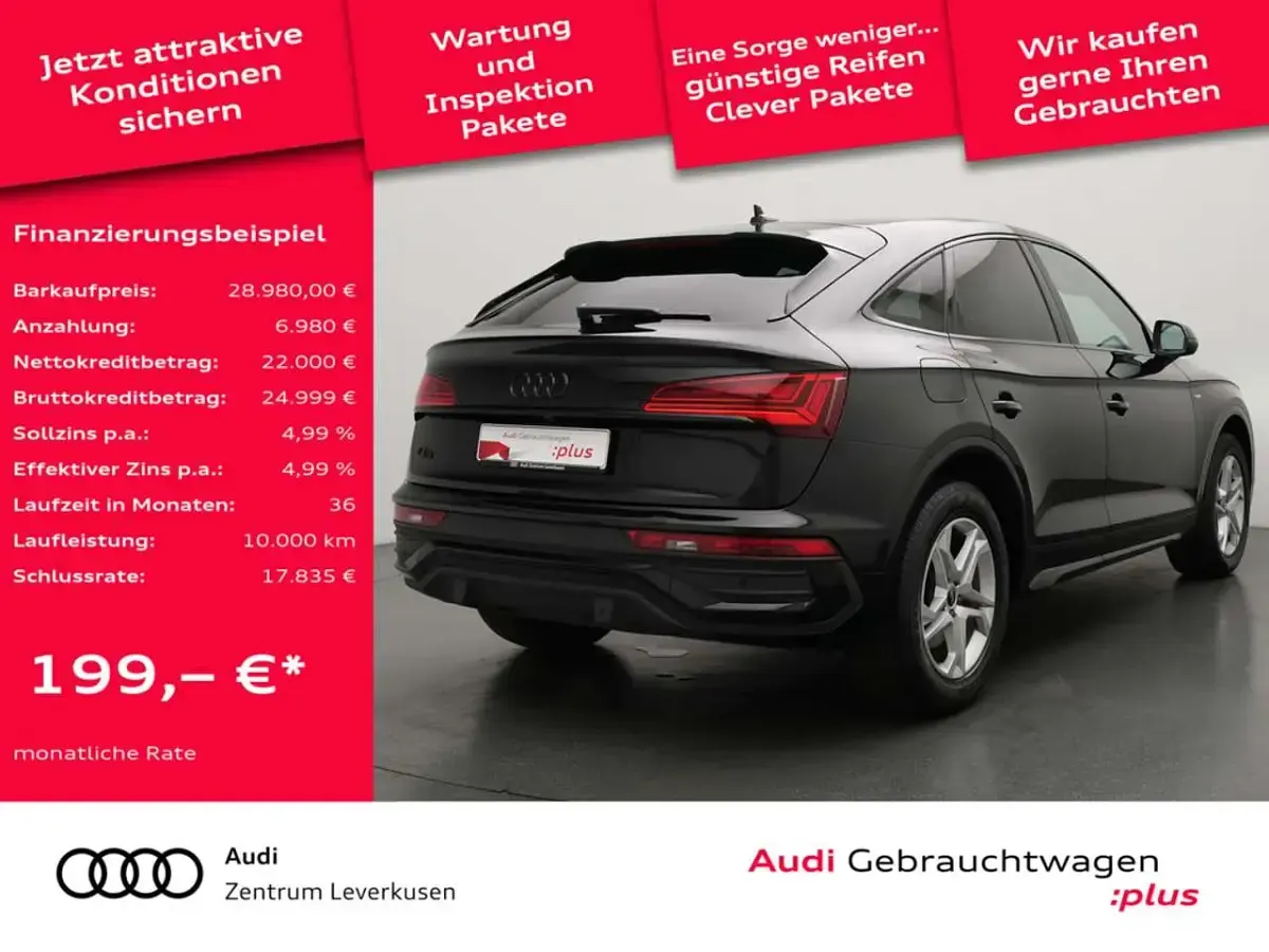 Gebraucht Audi Q5 Sportback S-Line 163 PS (119 kW) 2023 Schwarz SUV