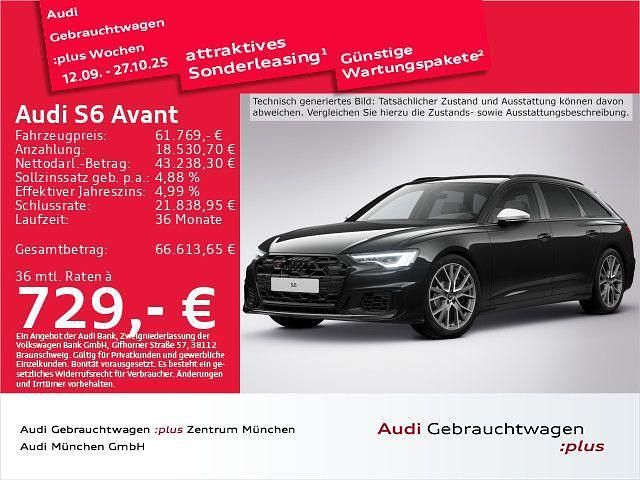 Mythosschwarz metallic Gebraucht 2024 Audi S6 Ambiente Kombi | 61.769 € (Guter Preis) - Bild 1/2