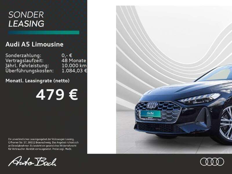 Mythosschwarz metallic Neu 2025 Audi A5 Coupé | 55.941 € (Superpreis) - Bild 1/4