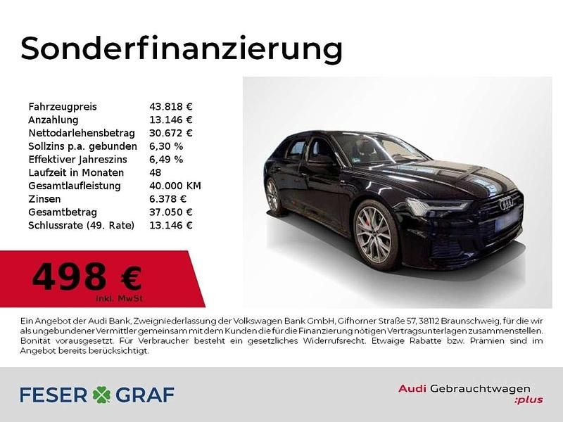 Mythosschwarz metallic Gebraucht 2022 Audi A6 S-Line Kombi | 43.818 € (Fairer Preis) - Bild 1/2