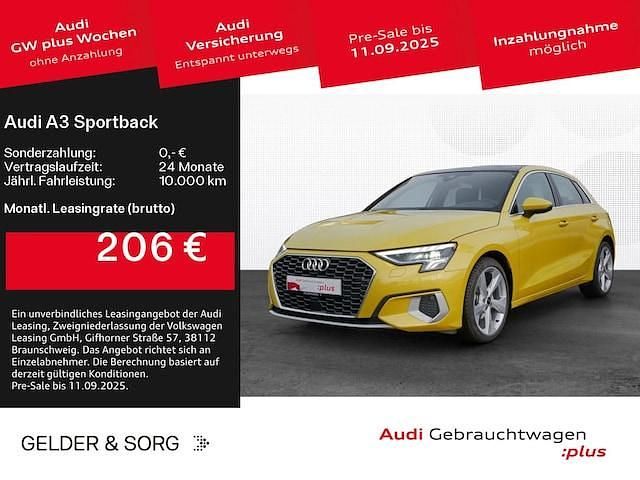 Pythongelb metallic Gebraucht 2023 Audi A3 Advanced Plus Limousine | 26.490 € (Fairer Preis) - Bild 1/4