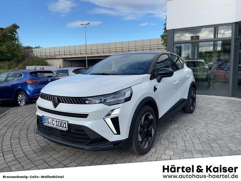 Perlmuttweiß metallic, black pearlschwarz metall (schwarz) Gebraucht 2025 Renault Captur Techno SUV | 24.489 € - Bild 1/4