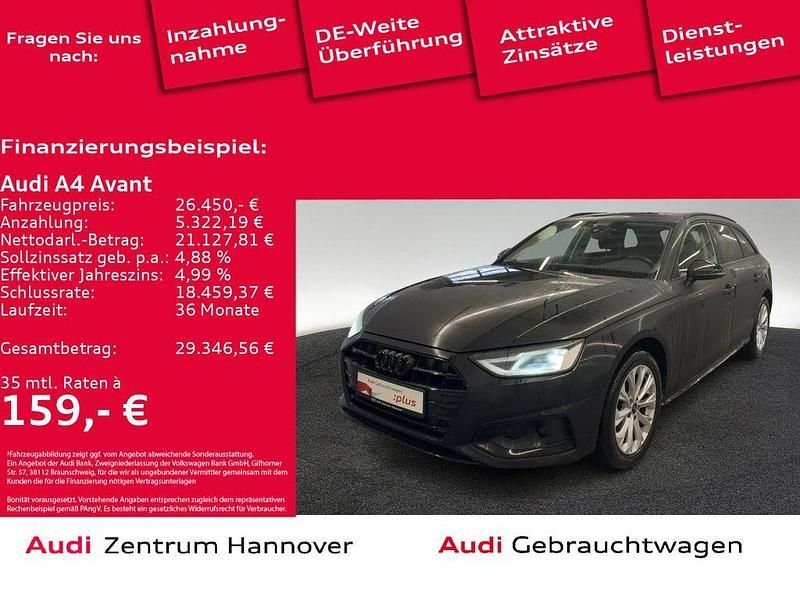 0e mythosschwarz metallic (metallic) Gebraucht 2022 Audi A4 Advanced Plus Kombi | 26.450 € (Fairer Preis) - Bild 1/4