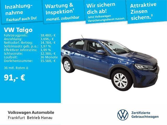 Blau Gebraucht 2024 VW Taigo SUV | 18.480 € (Guter Preis) - Bild 1/4