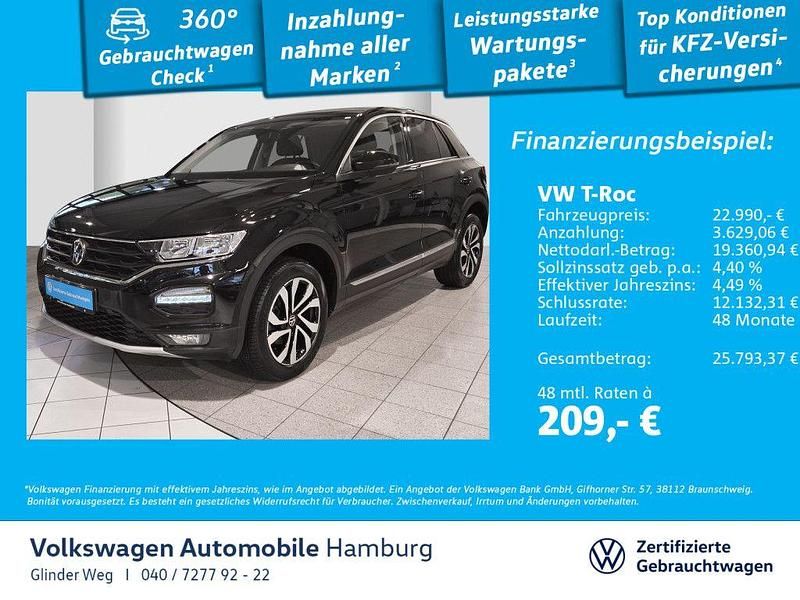 2t deep black perleffekt Gebraucht 2021 VW T-Roc Active SUV | 22.990 € (Guter Preis) - Bild 1/3