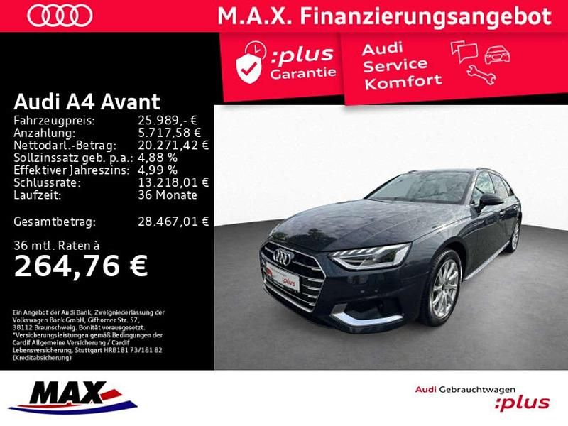 Manhattangrau metallic Gebraucht 2021 Audi A4 Advanced Kombi | 25.989 € (Guter Preis) - Bild 1/3