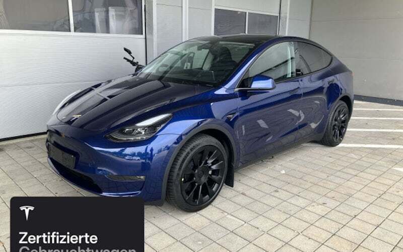 Blau Neu 2025 Tesla Model Y Long Range SUV | 47.500 € (Teuer) - Bild 1/4