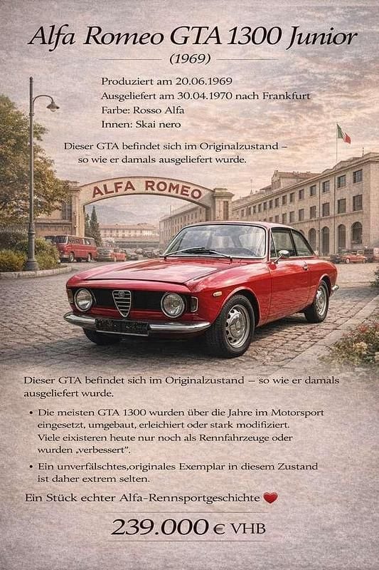 Gebraucht Alfa Romeo GTA 95 PS (69 kW) 1970 Rot Coupé