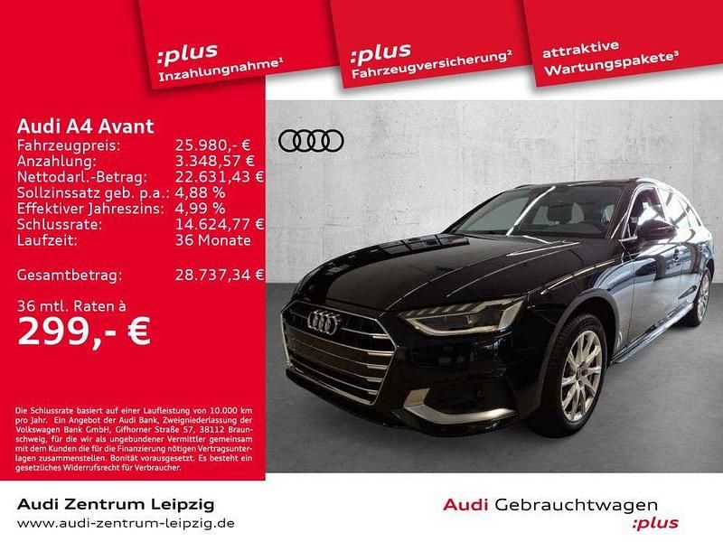 Brillantschwarz Gebraucht 2022 Audi A4 Advanced Plus Kombi | 25.980 € (Guter Preis) - Bild 1/3
