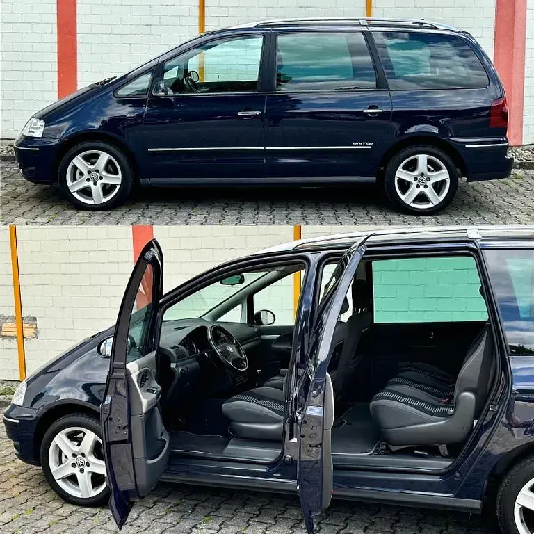 Gebraucht VW Sharan United 140 PS (102 kW) 2008 Blau Van / Kleinbus