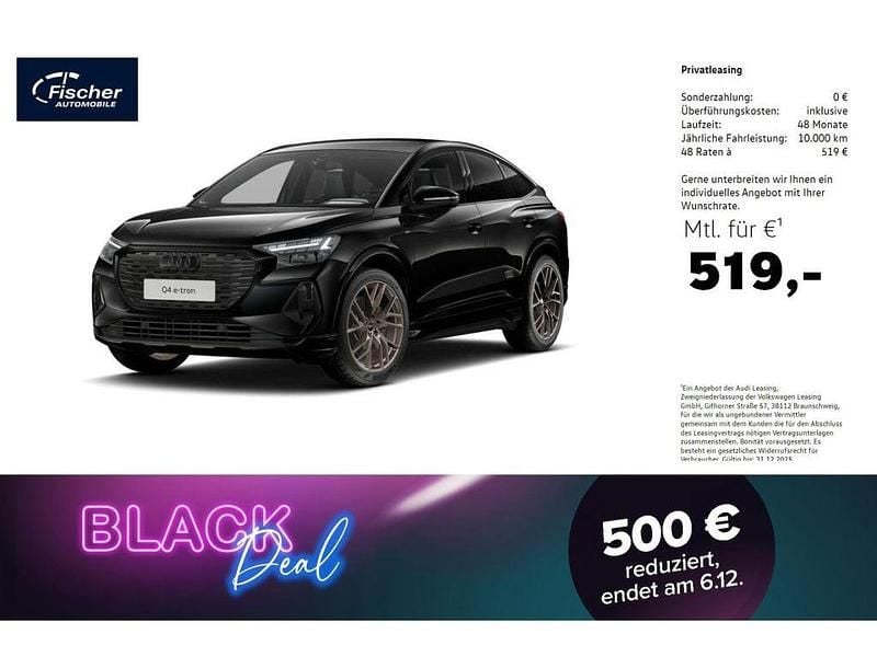 Schwarz Gebraucht 2024 Audi Q4 Sportback e-tron Ambiente SUV | 63.480 € - Bild 1/4