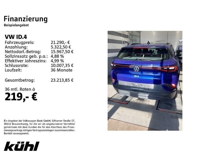 Gebraucht VW ID.4 Pure 125 kW (170 PS) 2022 Blue dusk metallic SUV