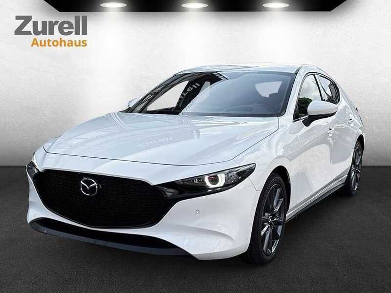 Snowflake white pearl Neu 2025 Mazda 3 Exclusive-Line Limousine | 29.580 € (Fairer Preis) - Bild 1/4