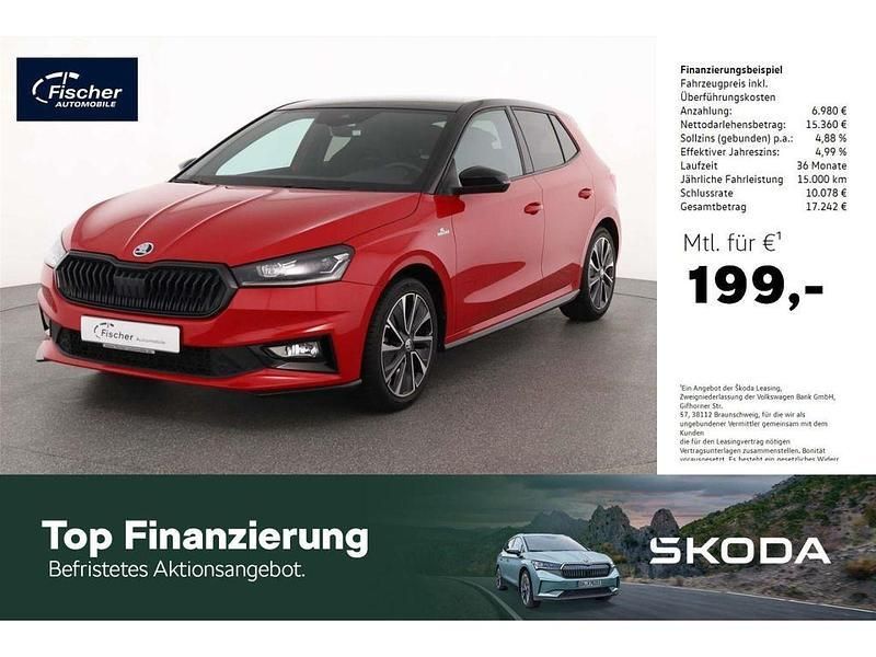 Rot Gebraucht 2023 Skoda Fabia Monte Carlo Limousine | 22.340 € (Etwas zu teuer) - Bild 1/4