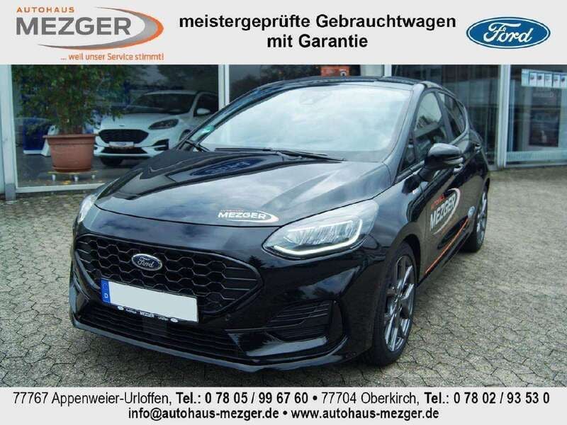 Obsidianschwarz metallic Gebraucht 2023 Ford Fiesta ST-Line X Kleinwagen | 25.990 € - Bild 1/3