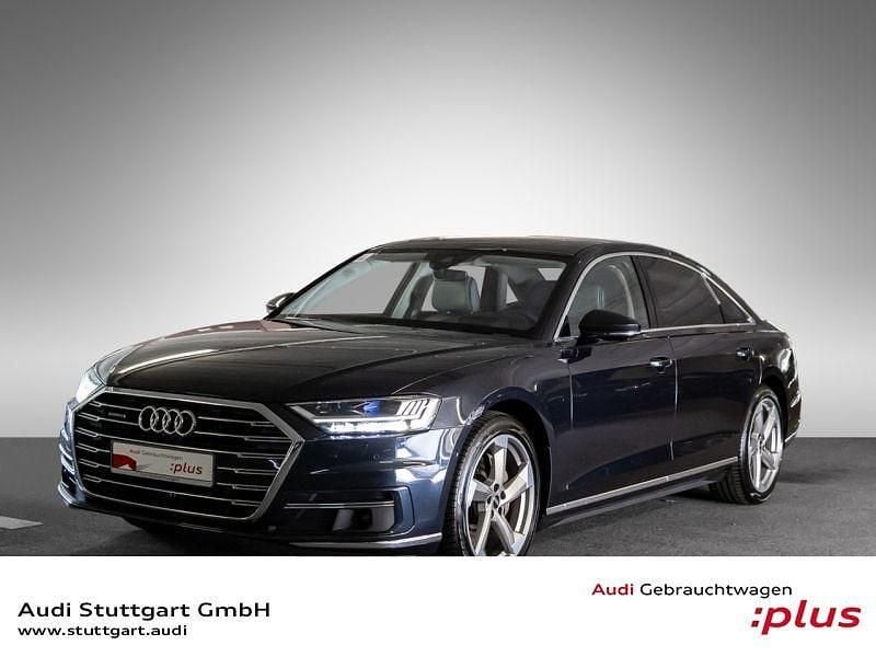 Mondscheinblau metallic Gebraucht 2021 Audi A8L Ambiente Limousine | 48.940 € (Superpreis) - Bild 1/4
