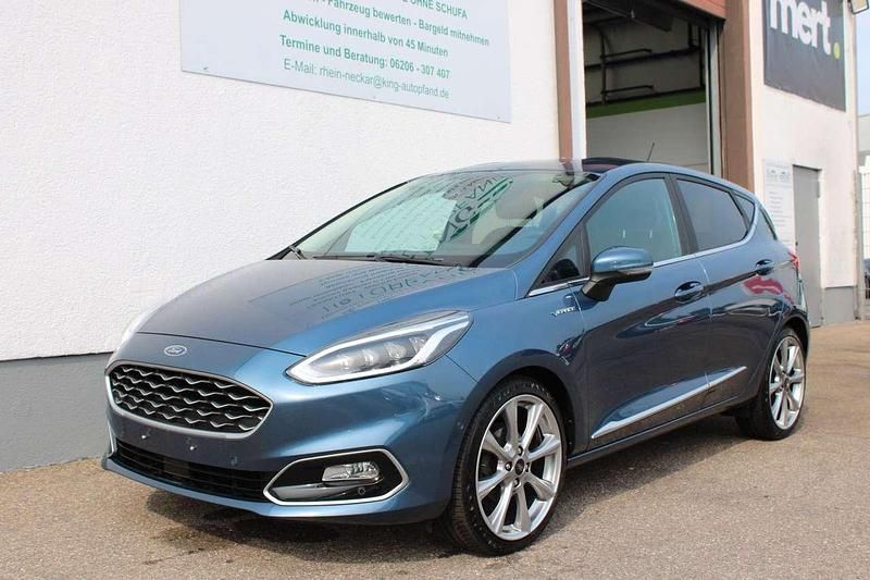 Chrome blue Gebraucht 2021 Ford Fiesta Vignale Kleinwagen | 12.990 € (Superpreis) - Bild 1/4