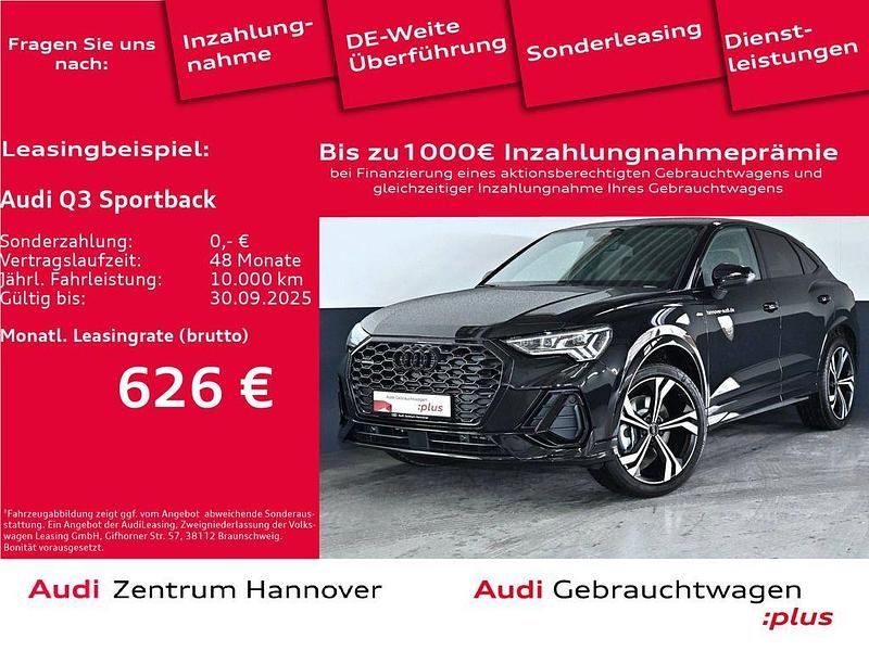Mythosschwarz metallic Gebraucht 2024 Audi Q3 Sportback S-Line SUV | 50.990 € (Teuer) - Bild 1/4