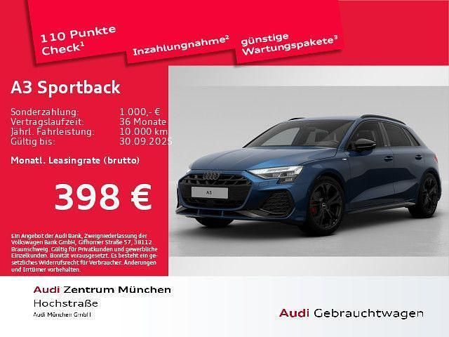 Blau Gebraucht 2025 Audi A3 Sportback S-Line Kleinwagen | 45.503 € (Teuer) - Bild 1/2
