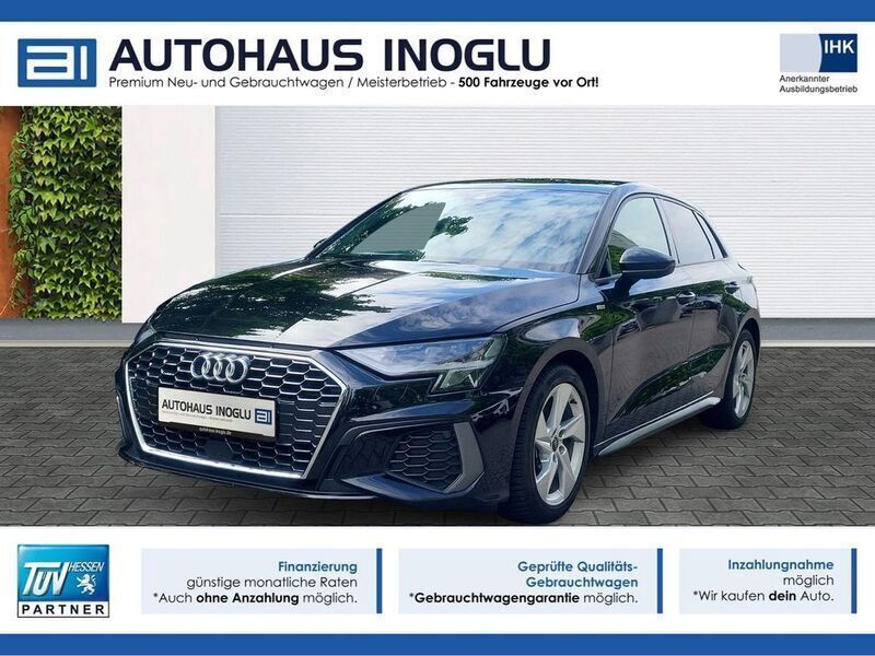 Schwarz Gebraucht 2024 Audi A3 Sportback S-Line Limousine | 27.880 € (Superpreis) - Bild 1/4