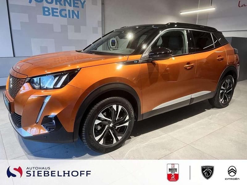 Orange Gebraucht 2021 Peugeot e-2008 GT SUV | 18.350 € (Fairer Preis) - Bild 1/4