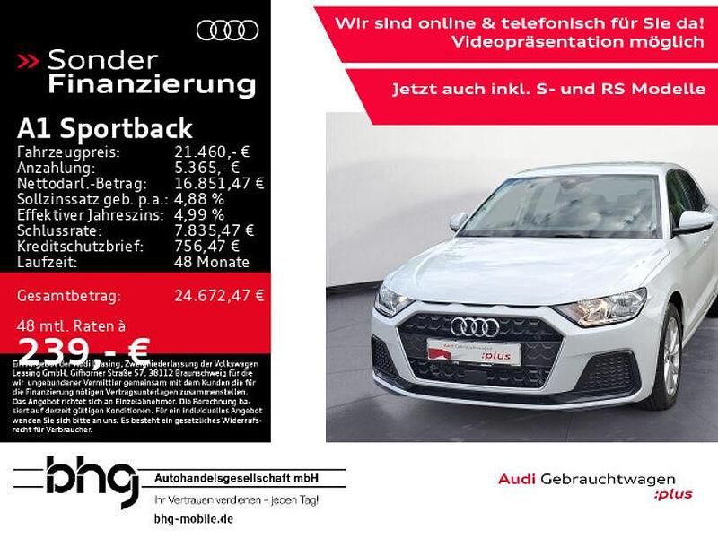 Gletscherweiß metallic Gebraucht 2024 Audi A1 Advanced Kleinwagen | 21.460 € (Guter Preis) - Bild 1/4