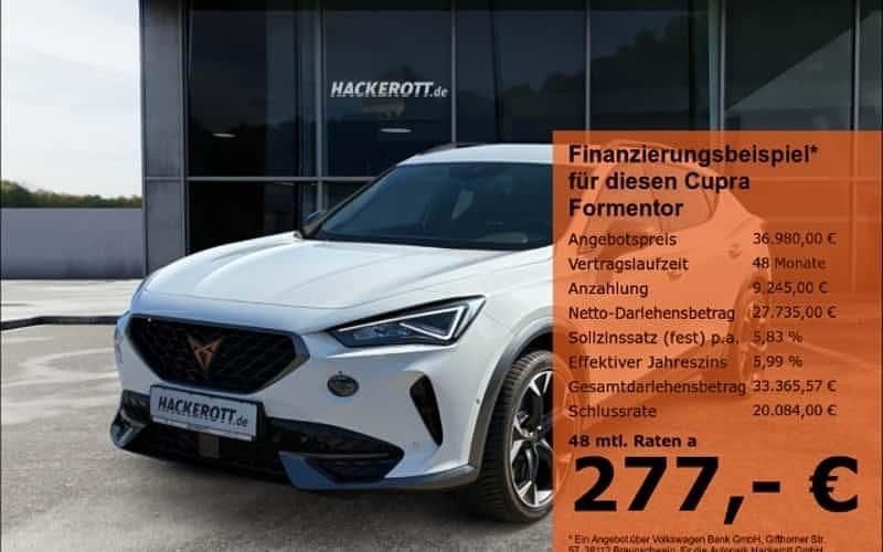 Weiß Gebraucht 2024 Cupra Formentor VZ SUV | 36.450 € (Fairer Preis) - Bild 1/4