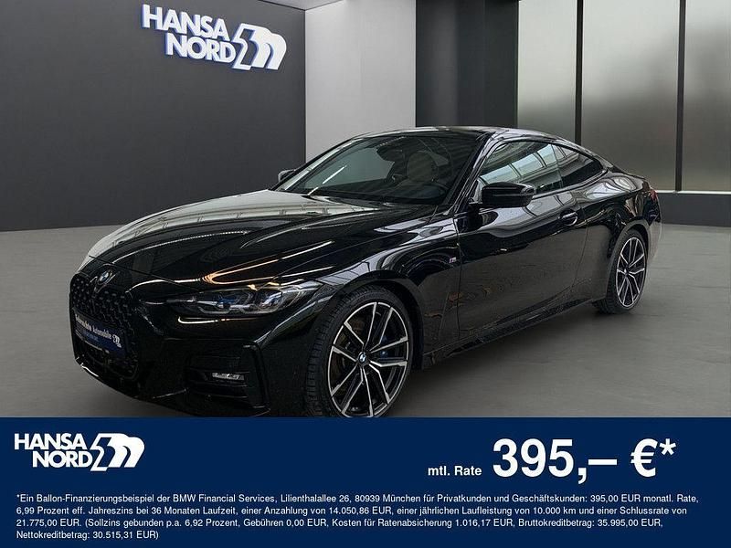 Schwarz / saphirschwarz (metallic) Gebraucht 2021 BMW 430 M Sport Coupé | 43.550 € (Fairer Preis) - Bild 1/4