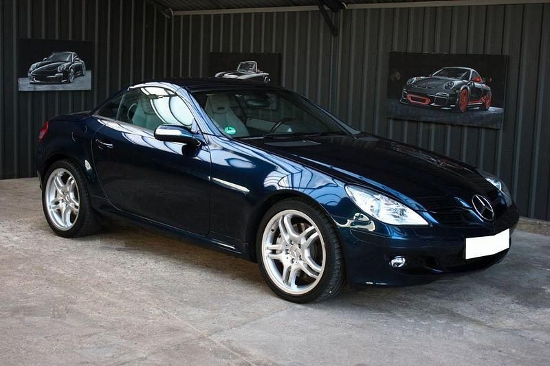 Blau Gebraucht 2004 Mercedes SLK350 AMG Cabrio | 12.990 € (Fairer Preis) - Bild 1/4