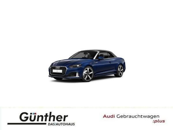 Blau (navarrablau metallic) Gebraucht 2024 Audi A5 Cabriolet Advanced Cabrio | 41.621 € (Superpreis) - Bild 1/4