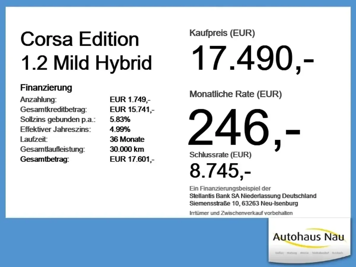 Gebraucht Opel Corsa Edition 101 PS (74 kW) 2025 Voltaik blau Kleinwagen