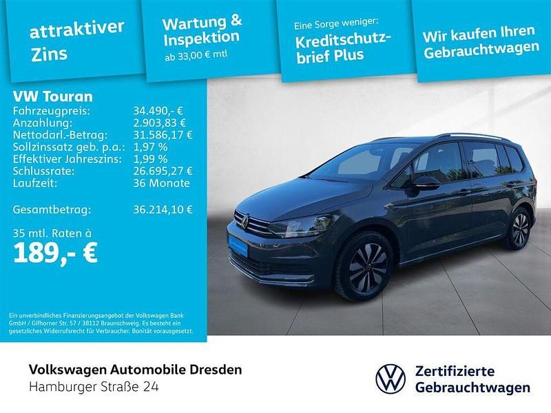 Delfingrau metallic Gebraucht 2024 VW Touran Goal Van / Kleinbus | 34.490 € (Fairer Preis) - Bild 1/4