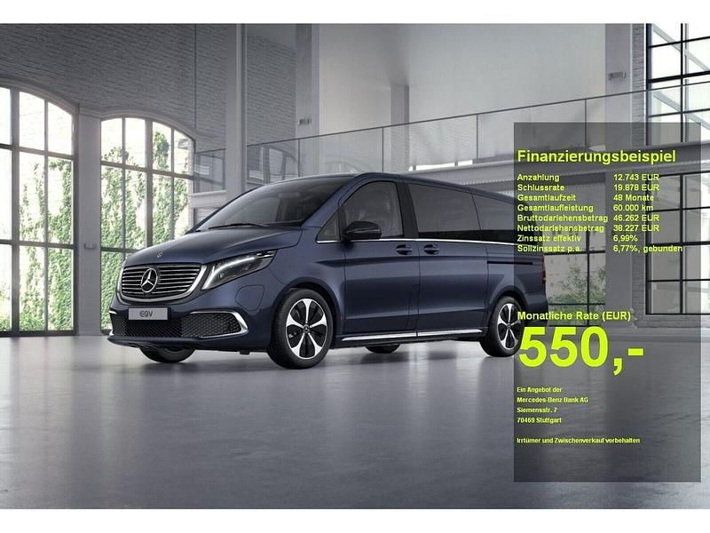Sodalithblau met. Gebraucht 2024 Mercedes EQV300 Avantgarde Van / Kleinbus | 50.970 € (Fairer Preis) - Bild 1/3