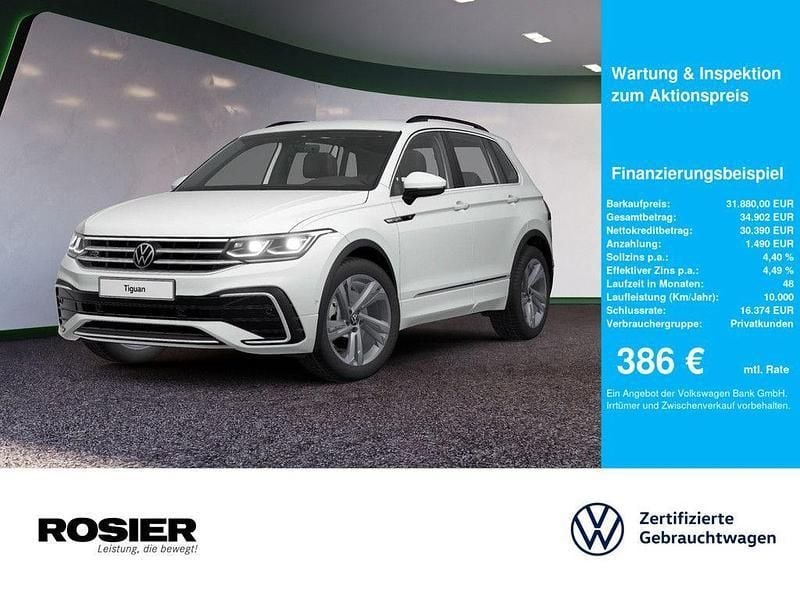 Weiß Gebraucht 2021 VW Tiguan R-line SUV | 31.880 € (Fairer Preis) - Bild 1/4