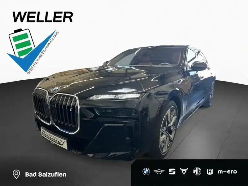 Black sapphire (schwarz) Gebraucht 2024 BMW i7 Comfort Edition Limousine | 99.390 € (Guter Preis) - Bild 1/3