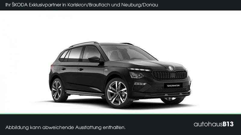 Blackmagic perleffekt (schwarz) Neu 2025 Skoda Kamiq Monte Carlo SUV | 36.590 € (Teuer) - Bild 1/4