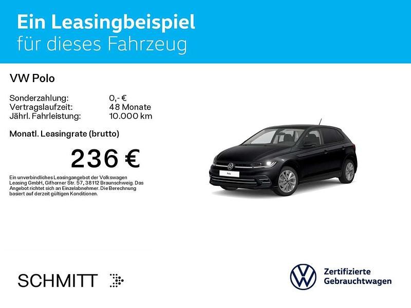 Gebraucht VW Polo Style 95 PS (69 kW) 2021 Schwarz Kleinwagen