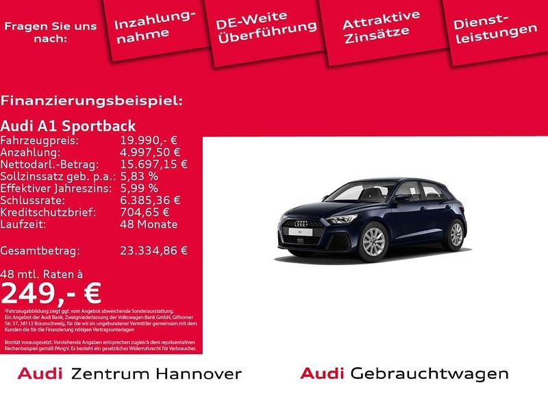 5u firmamentblau metallic Gebraucht 2019 Audi A1 Limousine | 19.990 € (Fairer Preis) - Bild 1/4