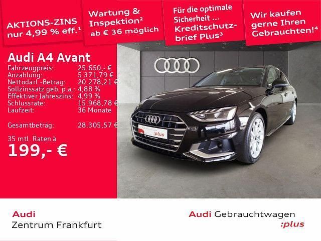 Mythosschwarz metallic Gebraucht 2022 Audi A4 Advanced Kombi | 25.650 € (Guter Preis) - Bild 1/2