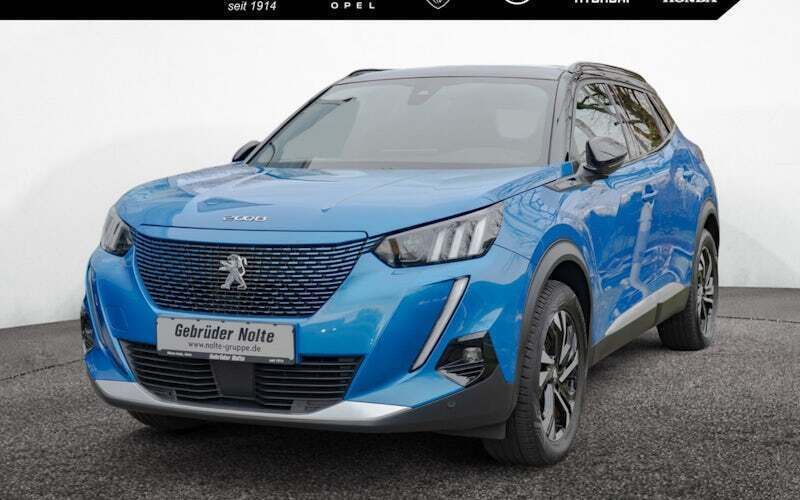 Blau Gebraucht 2021 Peugeot e-2008 GT SUV | 19.990 € (Fairer Preis) - Bild 1/4