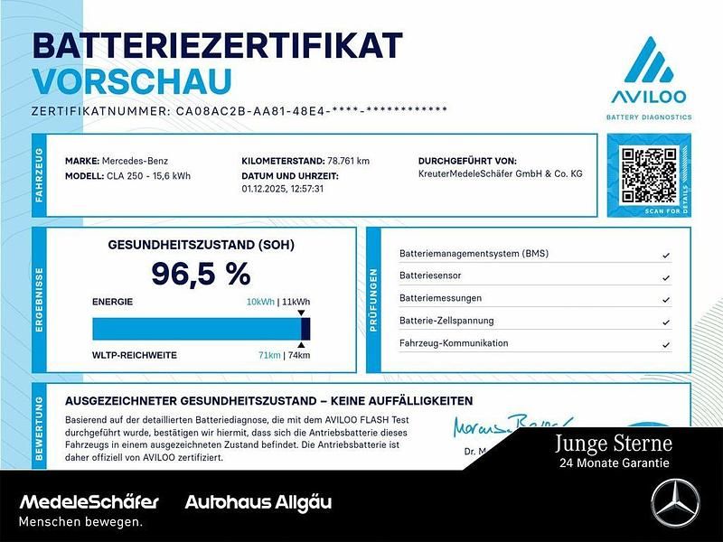 Unilack polarweiß Gebraucht 2021 Mercedes CLA250e Shooting Brake AMG Kombi | 28.790 € (Teuer) - Bild 1/2