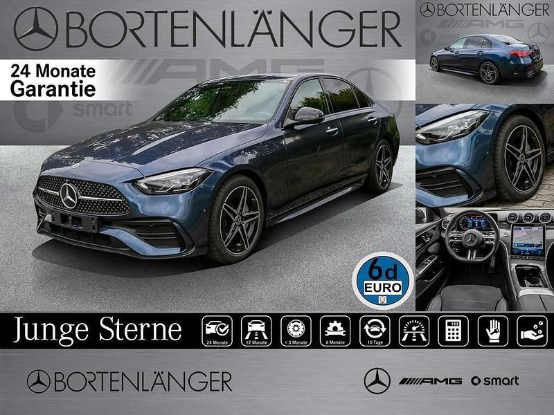Blau Gebraucht 2024 Mercedes C180 AMG Limousine | 45.998 € - Bild 1/4