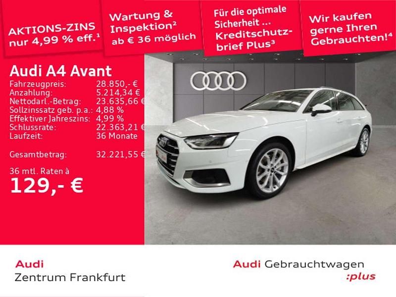 Ibisweiß Gebraucht 2023 Audi A4 Advanced Kombi | 27.790 € (Guter Preis) - Bild 1/2