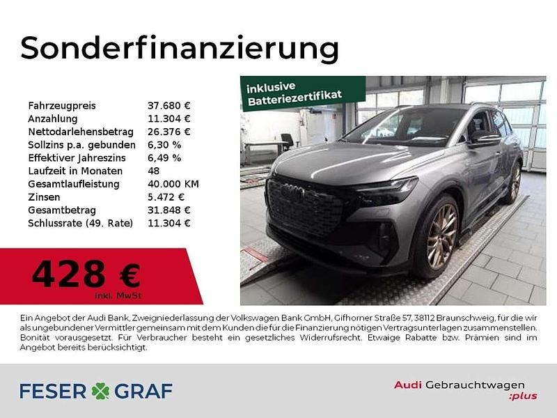 Taifungrau metallic Gebraucht 2023 Audi Q4 e-tron Ambiente SUV | 37.680 € (Teuer) - Bild 1/2
