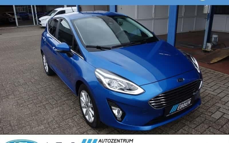 Blau Gebraucht 2019 Ford Fiesta Titanium Kleinwagen | 13.279 € (Fairer Preis) - Bild 1/4