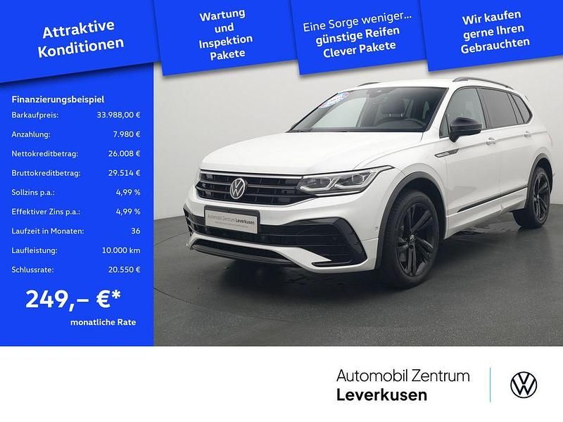Oryxweiss perlmutteffekt Gebraucht 2022 VW Tiguan Allspace R-line SUV | 33.988 € (Fairer Preis) - Bild 1/4