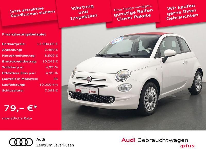 Schwarz Gebraucht 2020 Fiat 500C Lounge Cabrio | 11.980 € (Guter Preis) - Bild 1/4