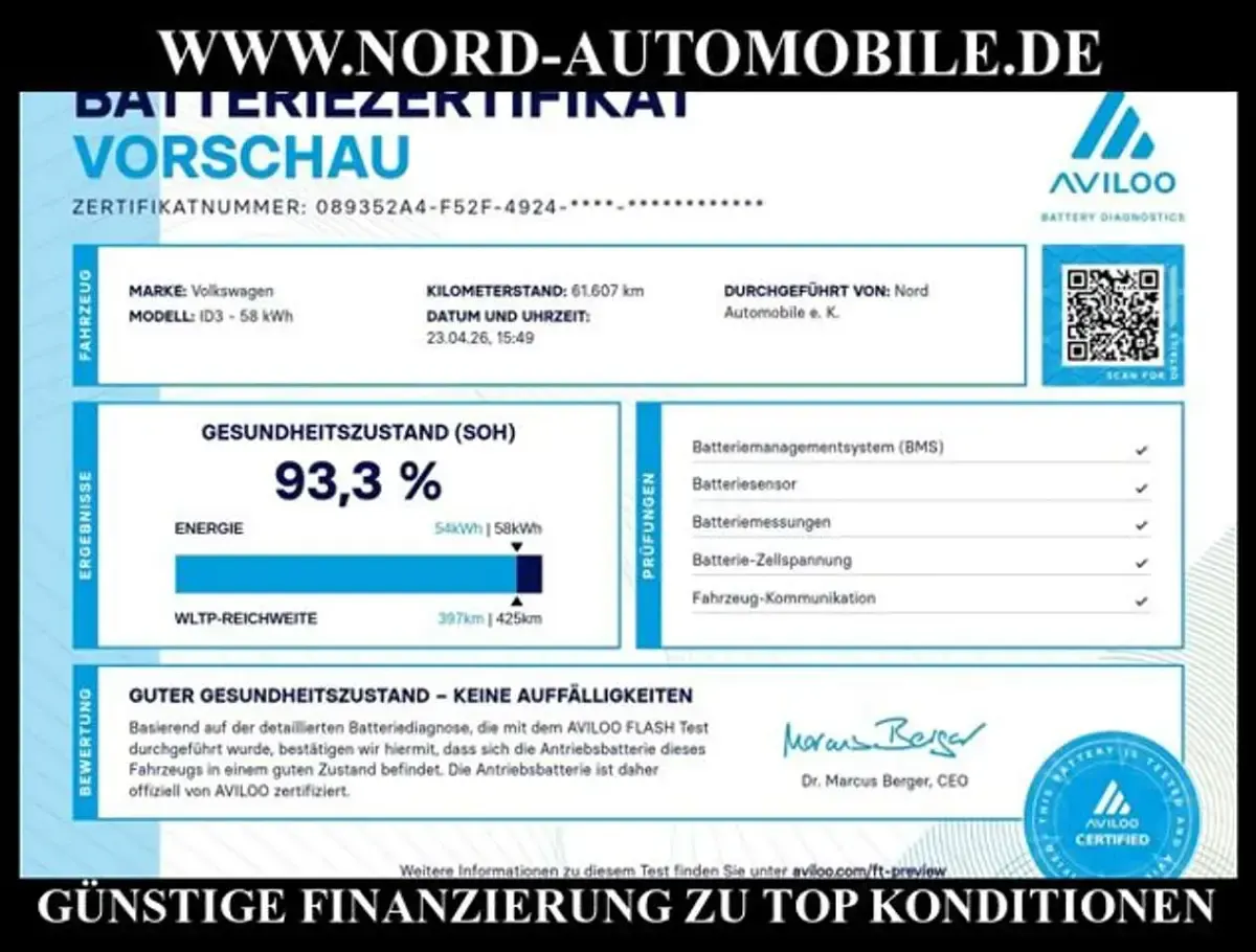 Gebraucht VW ID.3 Pro Performance 150 kW (204 PS) 2022 Grau Kleinwagen