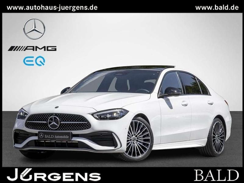 Weiß unilack polarweiß Gebraucht 2025 Mercedes C200 AMG Limousine | 52.880 € - Bild 1/4